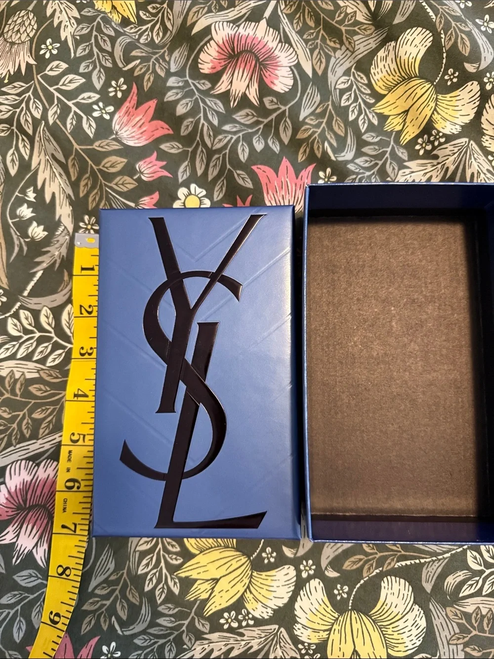 Yves Saint Laurent Blue Gift Box with Black YSL Logo - Picture 3 of 6